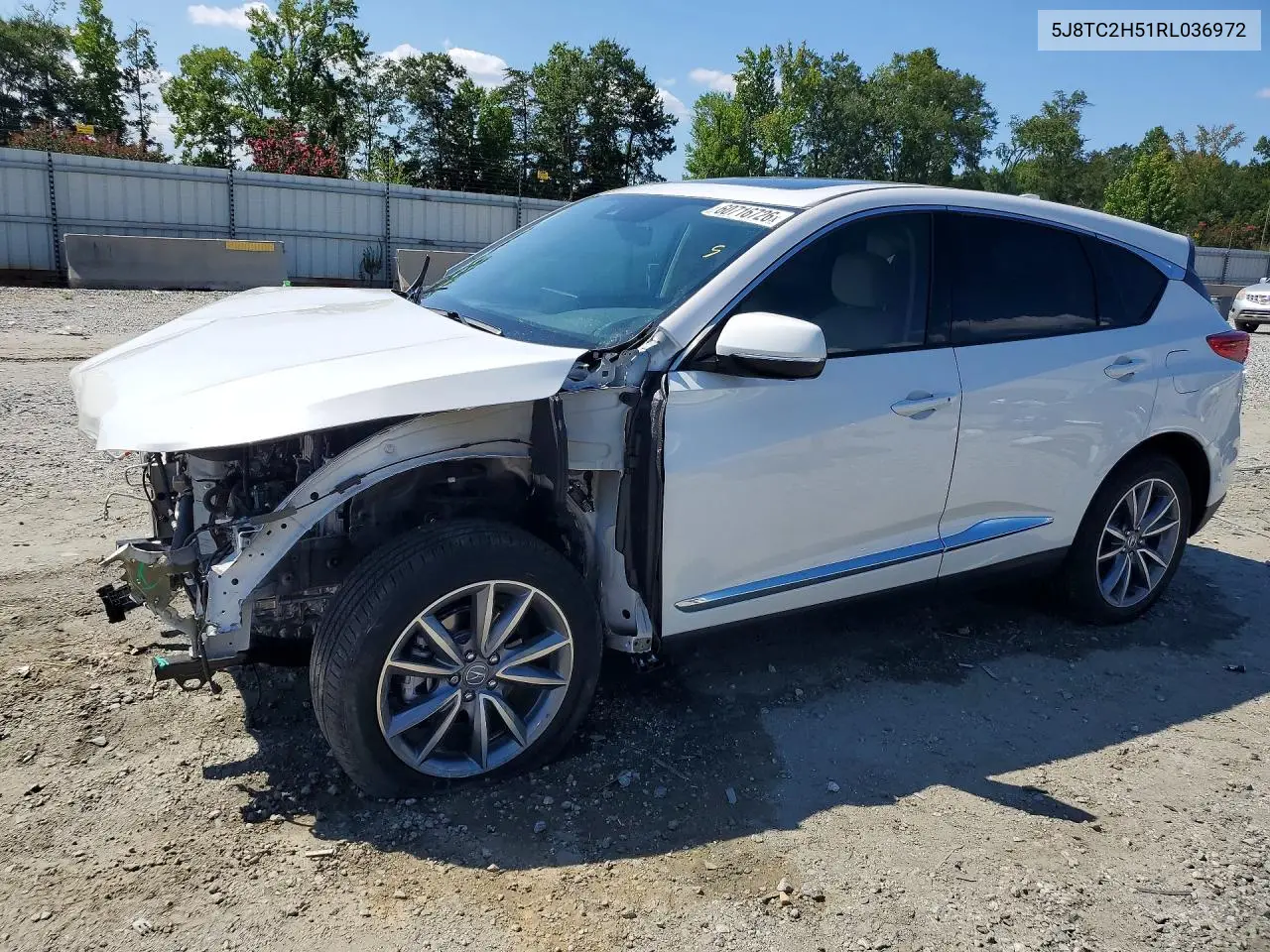2024 Acura Rdx Technology VIN: 5J8TC2H51RL036972 Lot: 60716726