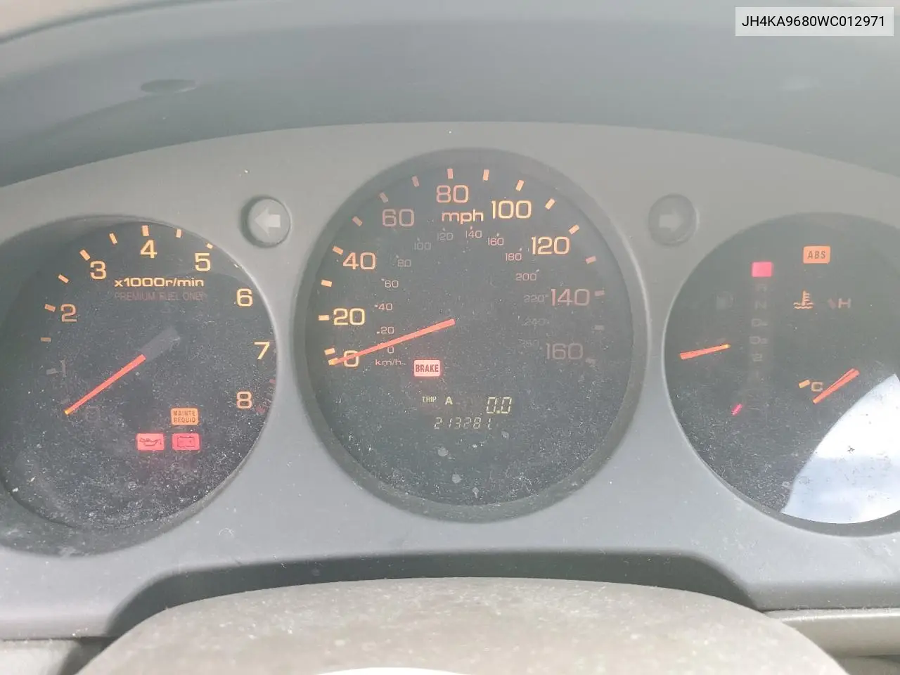 1998 Acura 3.5Rl Se VIN: JH4KA9680WC012971 Lot: 91328855