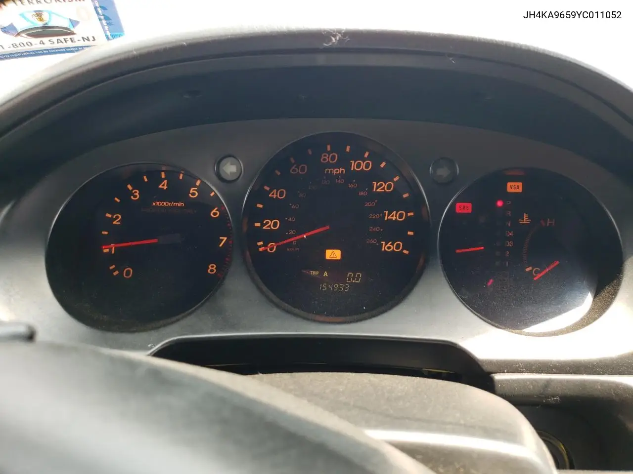 2000 Acura 3.5Rl VIN: JH4KA9659YC011052 Lot: 45916386
