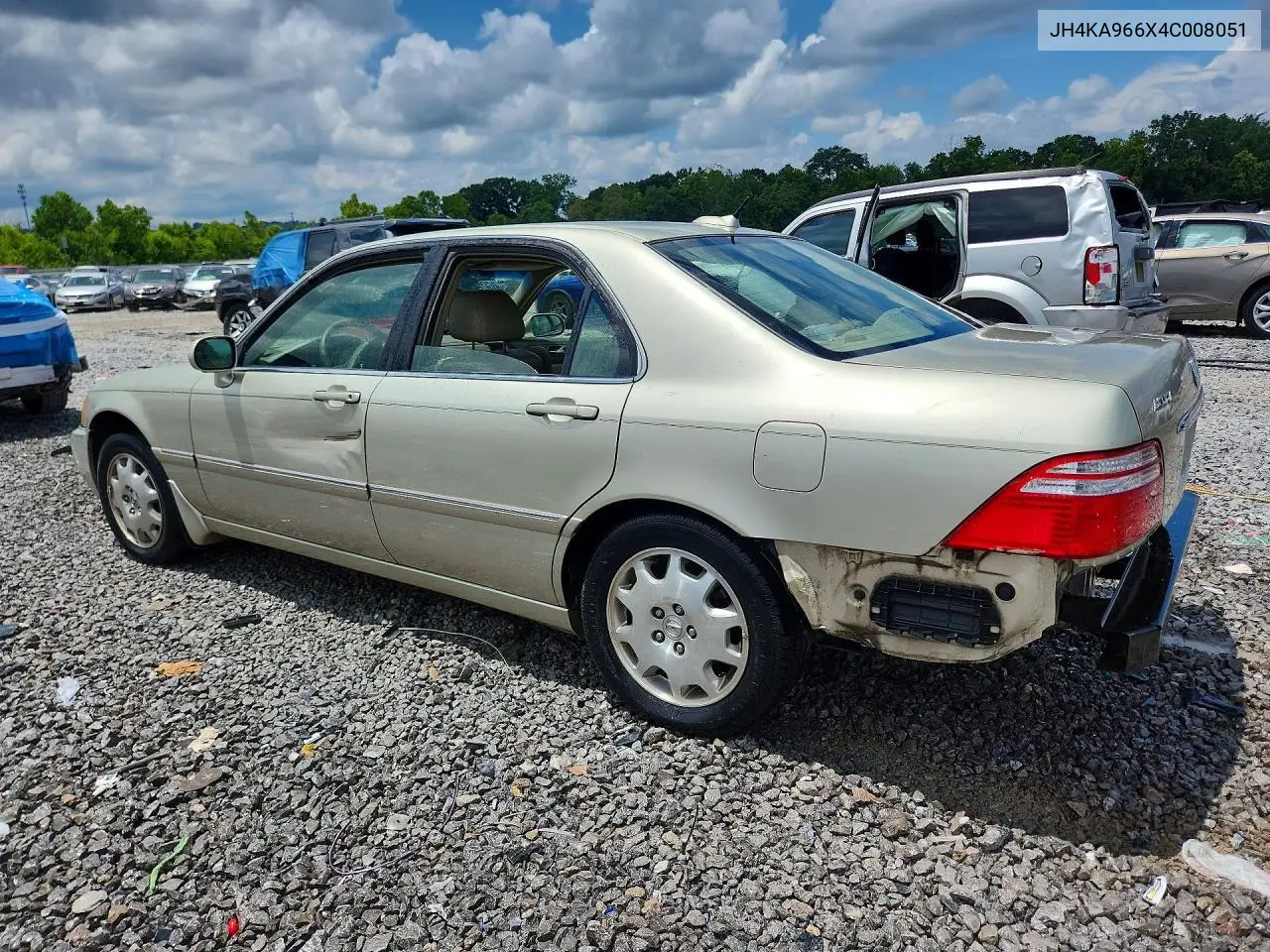 2004 Acura 3.5Rl VIN: JH4KA966X4C008051 Lot: 60213906