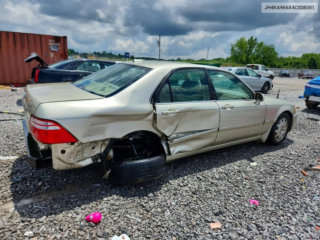 2004 Acura 3.5Rl VIN: JH4KA966X4C008051 Lot: 60213906