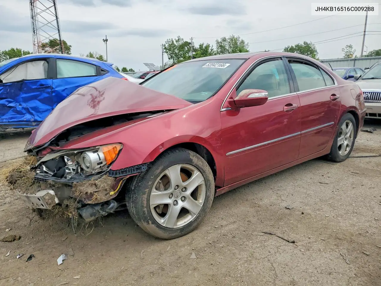2006 Acura Rl VIN: JH4KB16516C009288 Lot: 53942166
