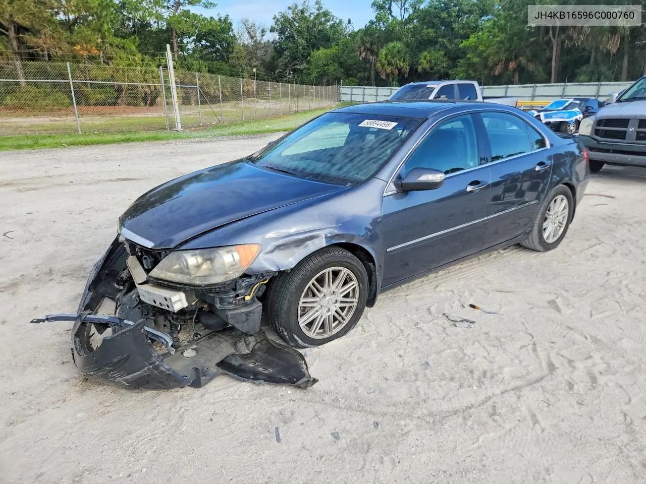 2006 Acura Rl VIN: JH4KB16596C000760 Lot: 58894496