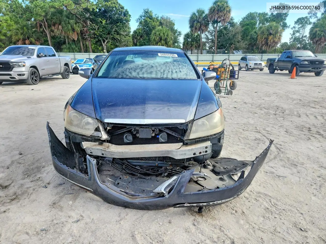 2006 Acura Rl VIN: JH4KB16596C000760 Lot: 58894496