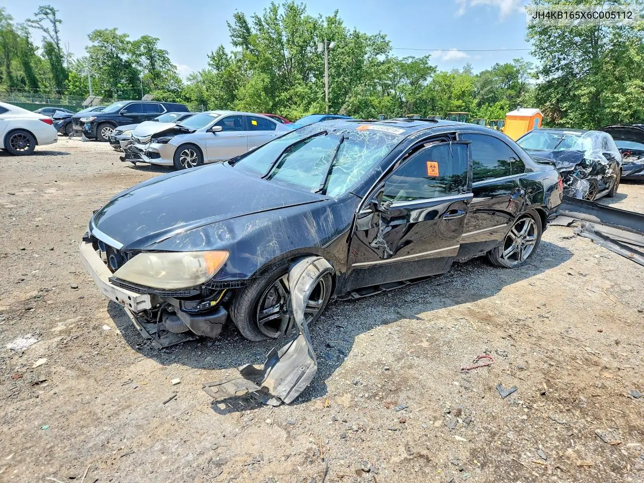 2006 Acura Rl VIN: JH4KB165X6C005112 Lot: 61909016
