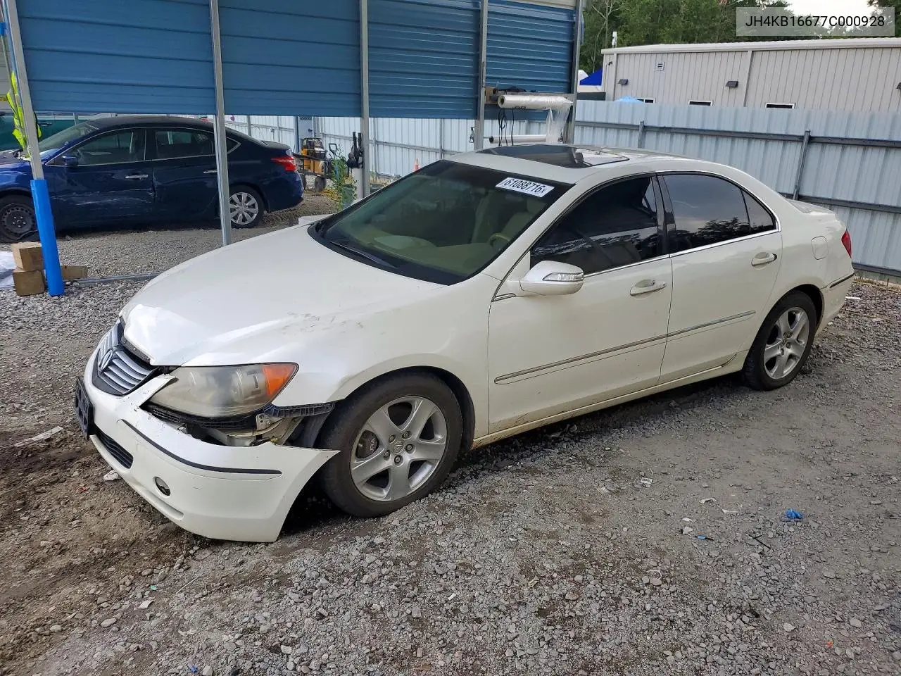 2007 Acura Rl VIN: JH4KB16677C000928 Lot: 61088716