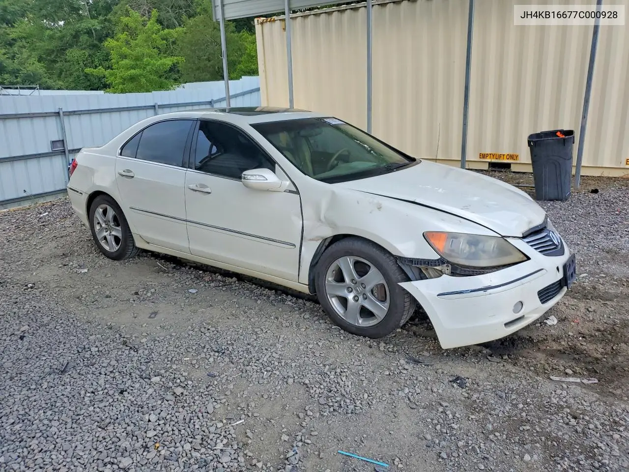 2007 Acura Rl VIN: JH4KB16677C000928 Lot: 61088716