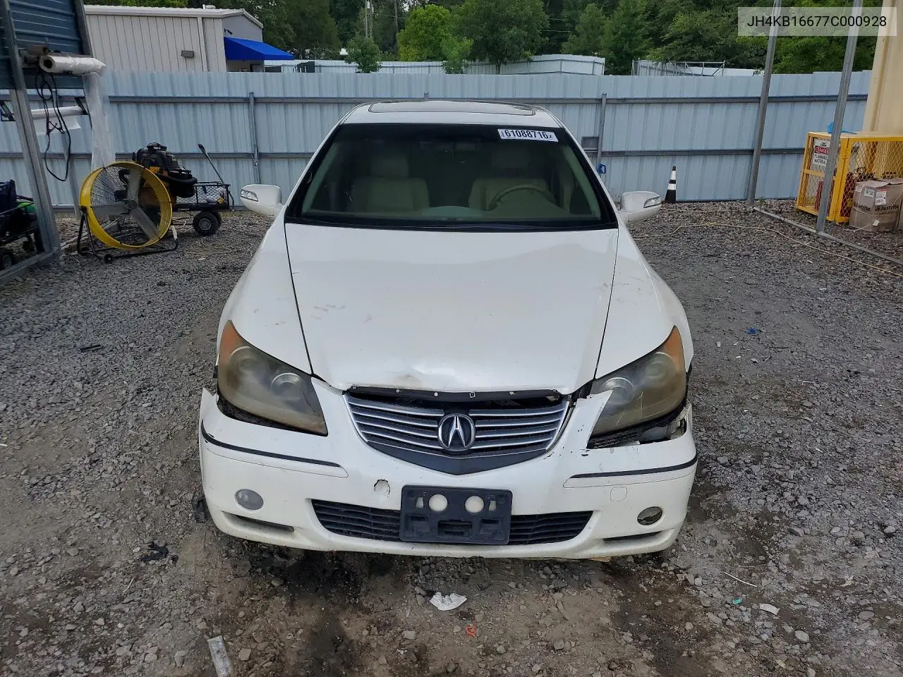 2007 Acura Rl VIN: JH4KB16677C000928 Lot: 61088716