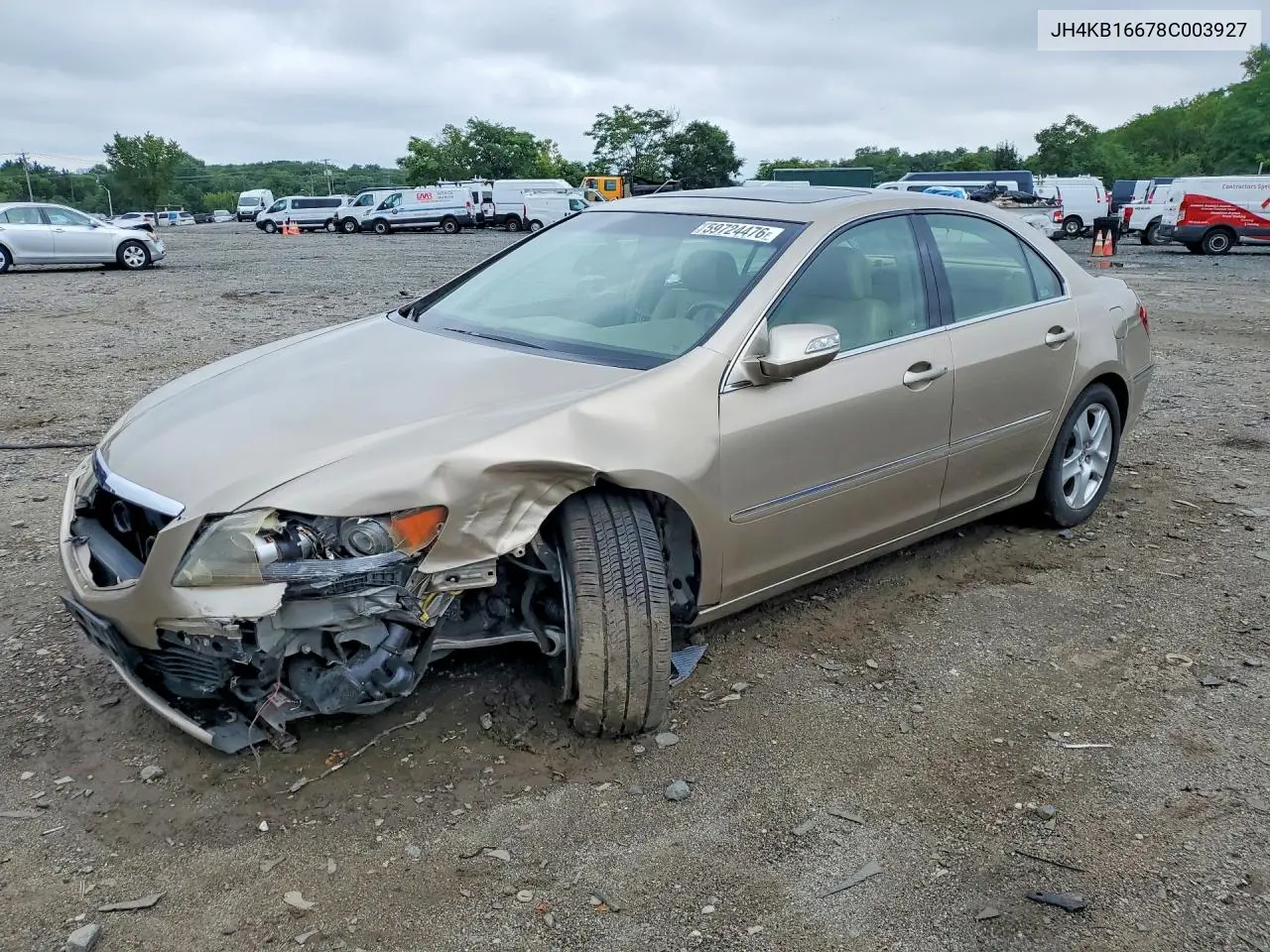 2008 Acura Rl VIN: JH4KB16678C003927 Lot: 59724476