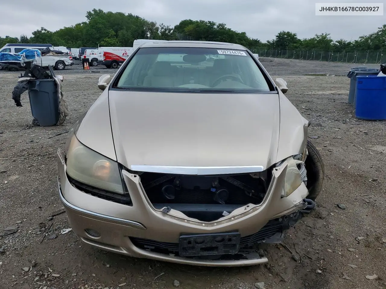 2008 Acura Rl VIN: JH4KB16678C003927 Lot: 59724476