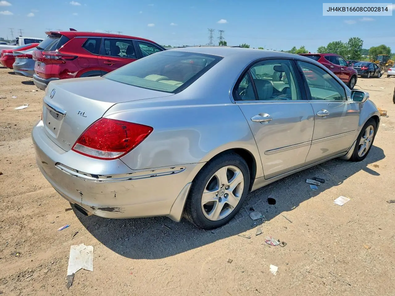 2008 Acura Rl VIN: JH4KB16608C002814 Lot: 60017976
