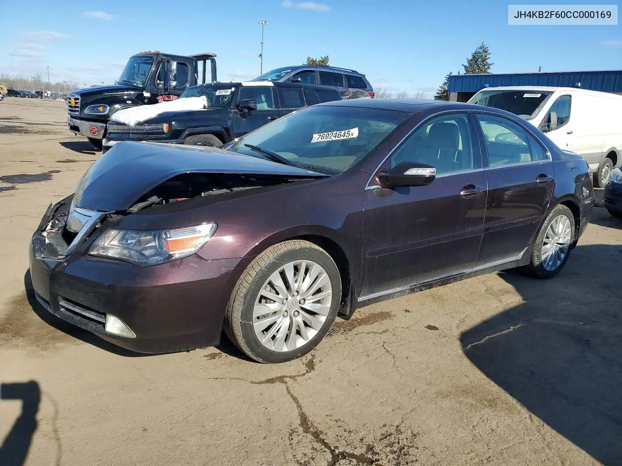2012 Acura Rl VIN: JH4KB2F60CC000169 Lot: 76924645