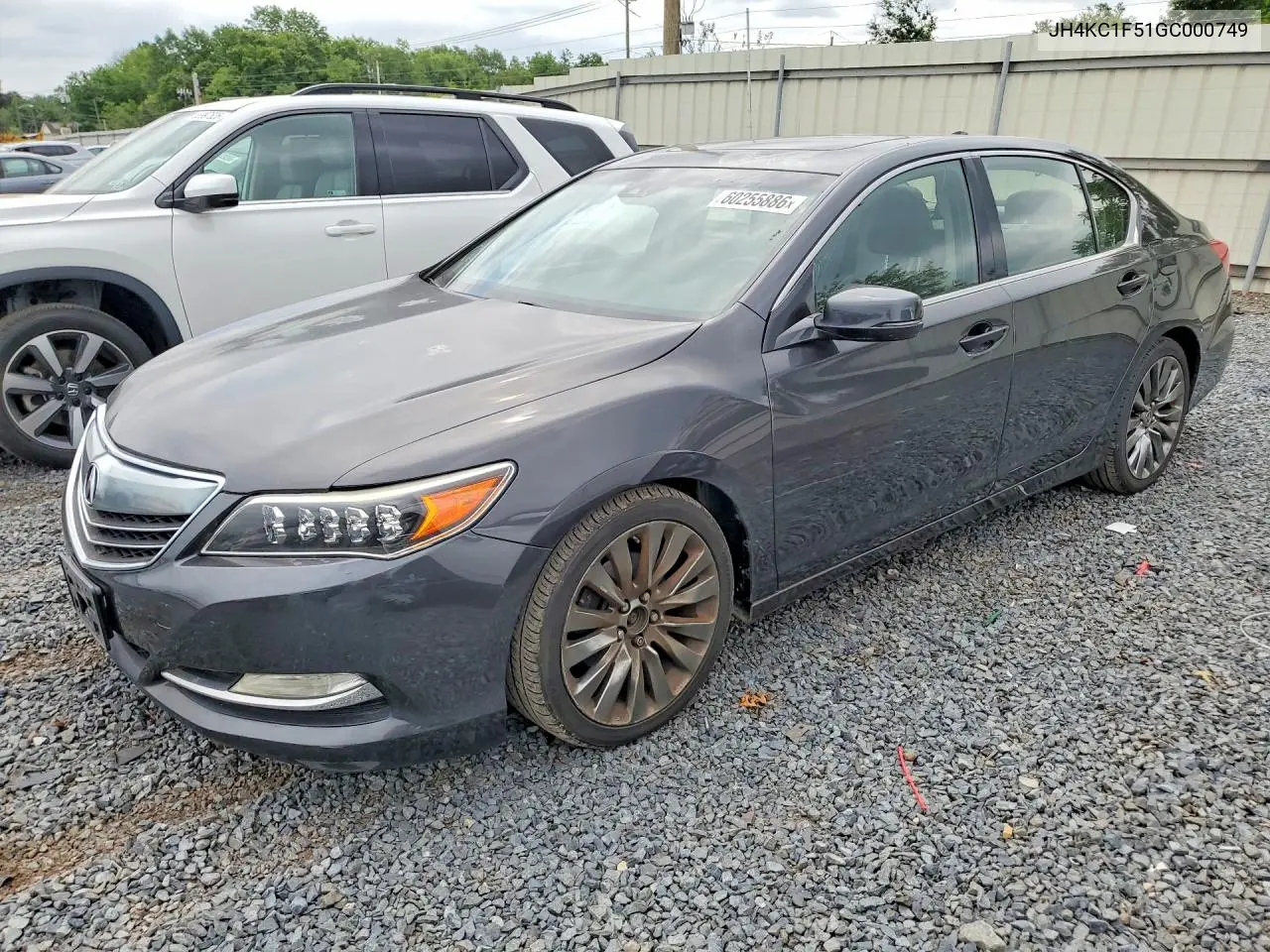 2016 Acura Rlx Tech VIN: JH4KC1F51GC000749 Lot: 60255886