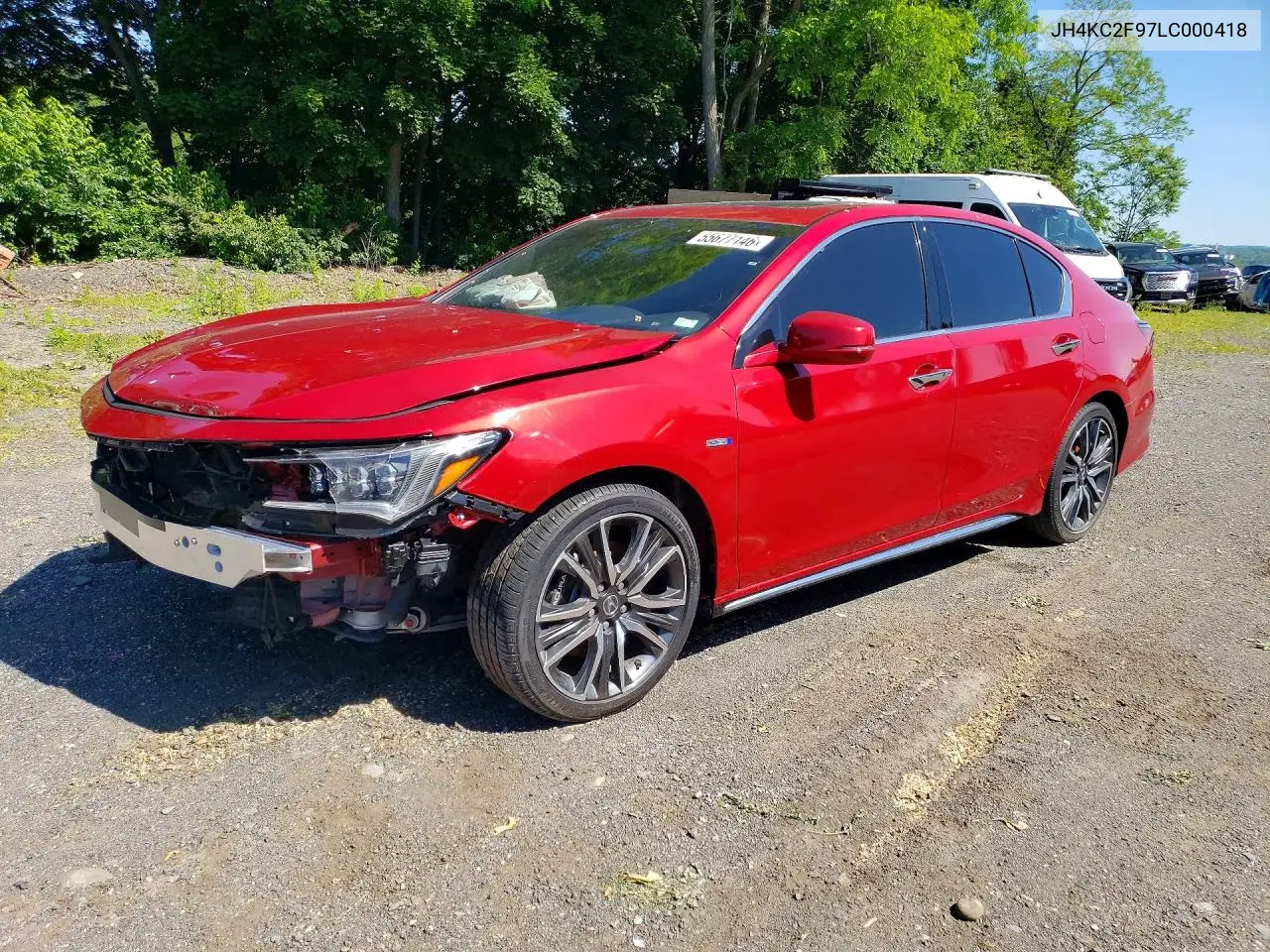 2020 Acura Rlx Sport Hybrid Advance VIN: JH4KC2F97LC000418 Lot: 55677146