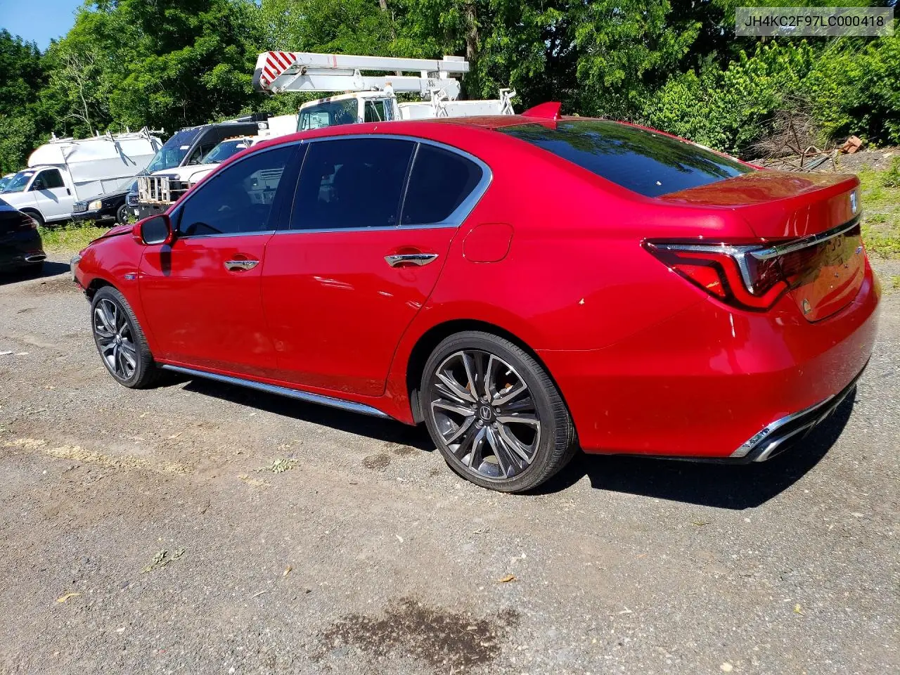 2020 Acura Rlx Sport Hybrid Advance VIN: JH4KC2F97LC000418 Lot: 55677146