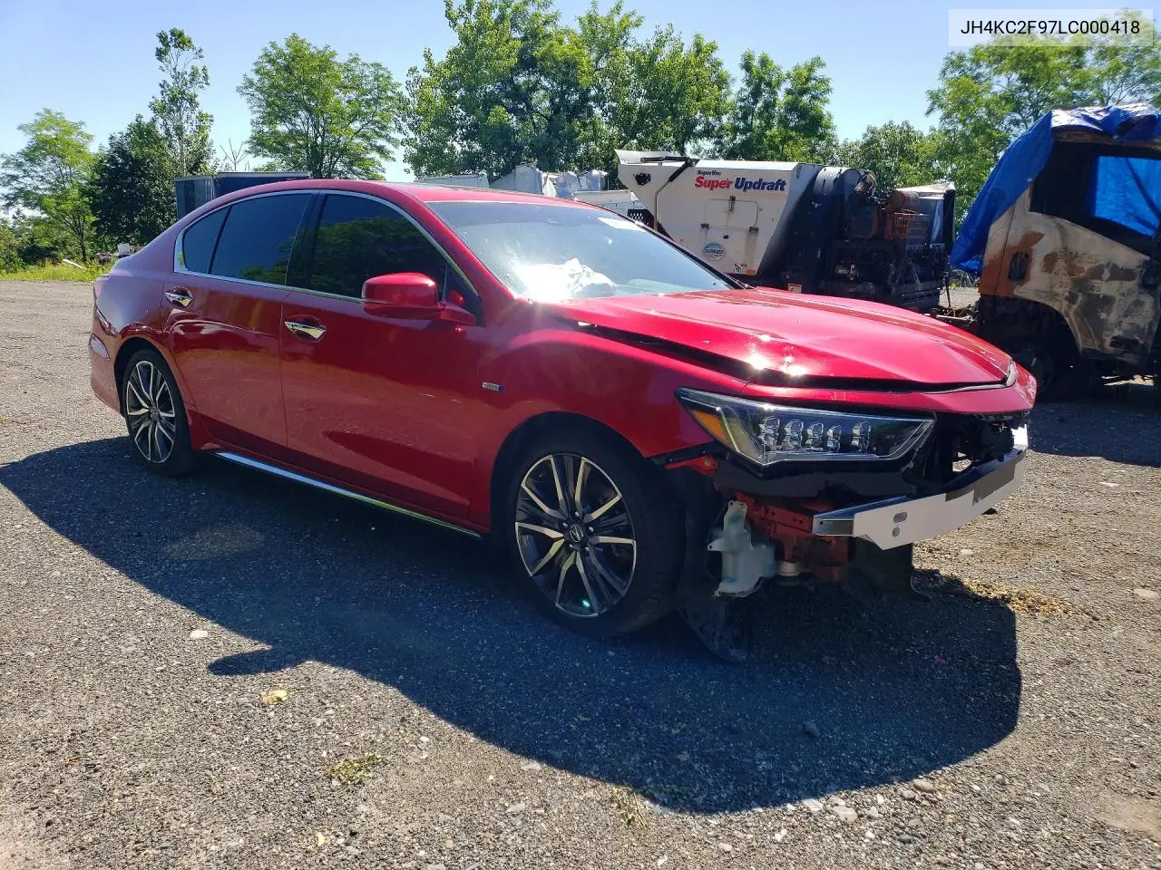 2020 Acura Rlx Sport Hybrid Advance VIN: JH4KC2F97LC000418 Lot: 55677146