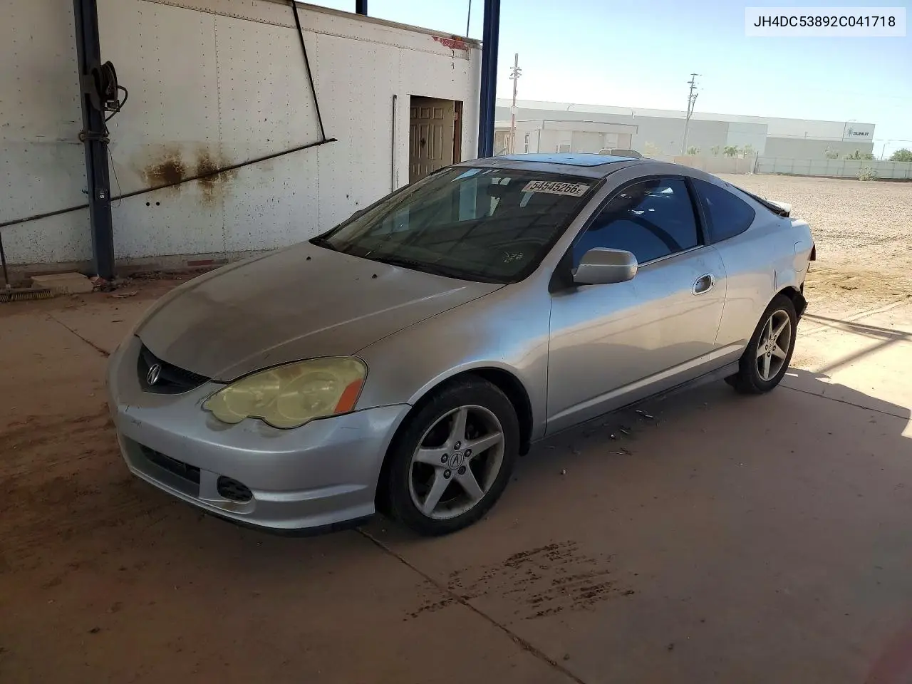 2002 Acura Rsx VIN: JH4DC53892C041718 Lot: 54545266