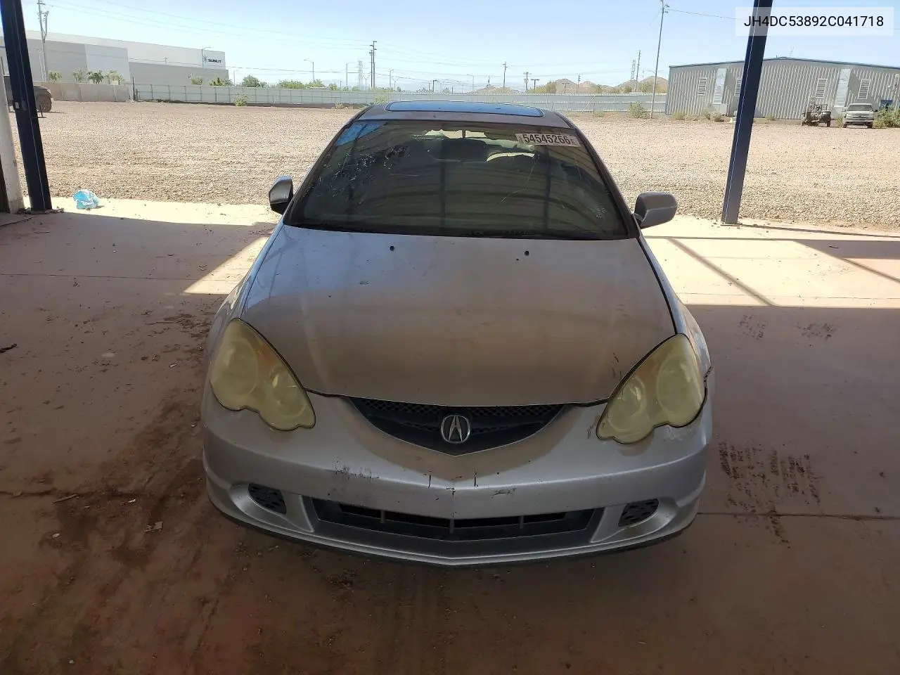 2002 Acura Rsx VIN: JH4DC53892C041718 Lot: 54545266