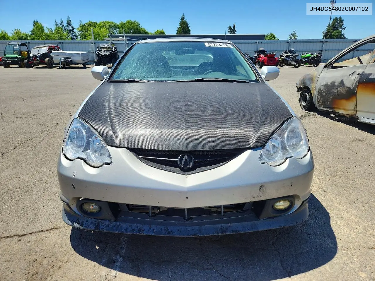 2002 Acura Rsx VIN: JH4DC54802C007102 Lot: 57733316