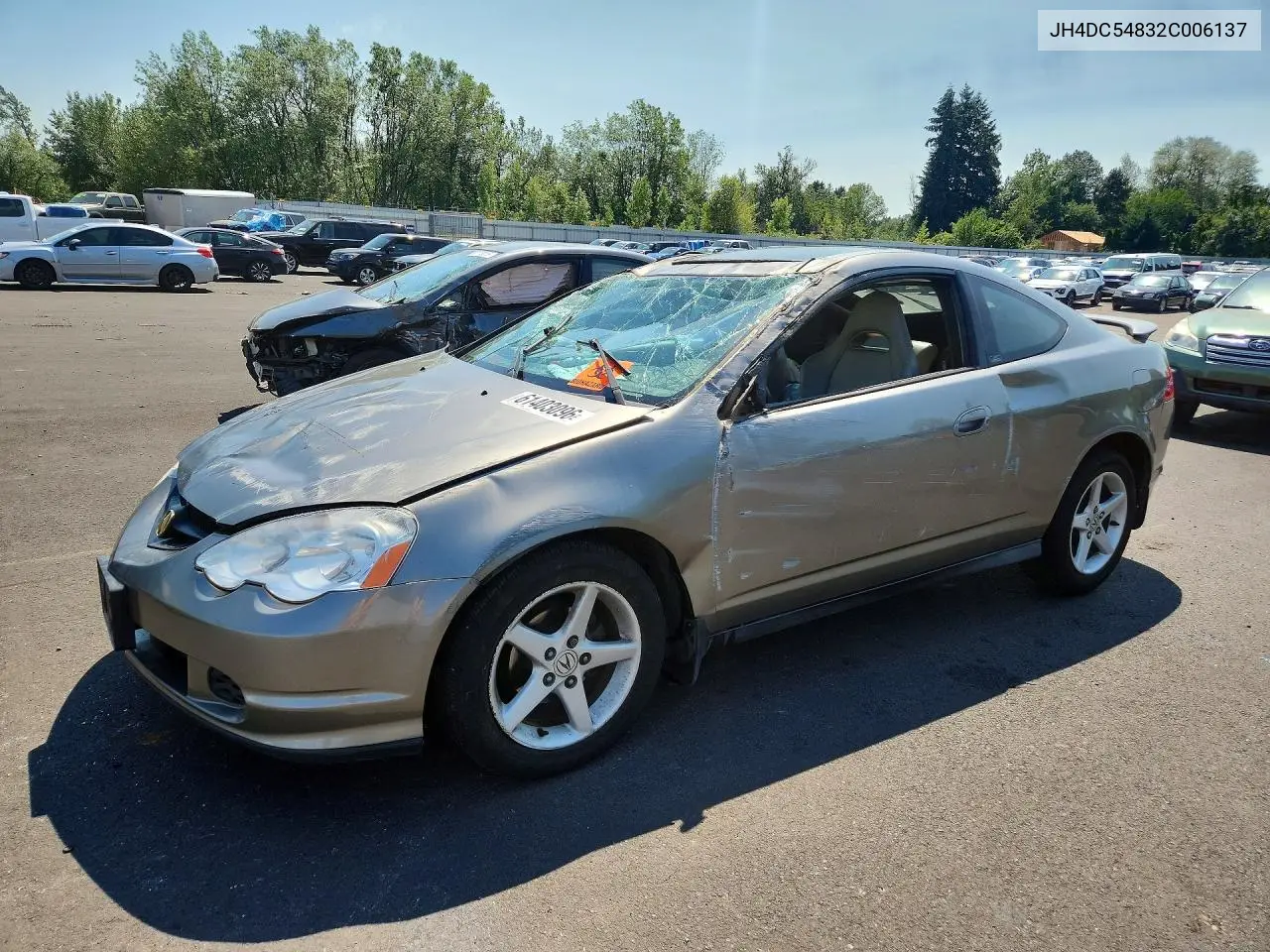 2002 Acura Rsx VIN: JH4DC54832C006137 Lot: 61403096