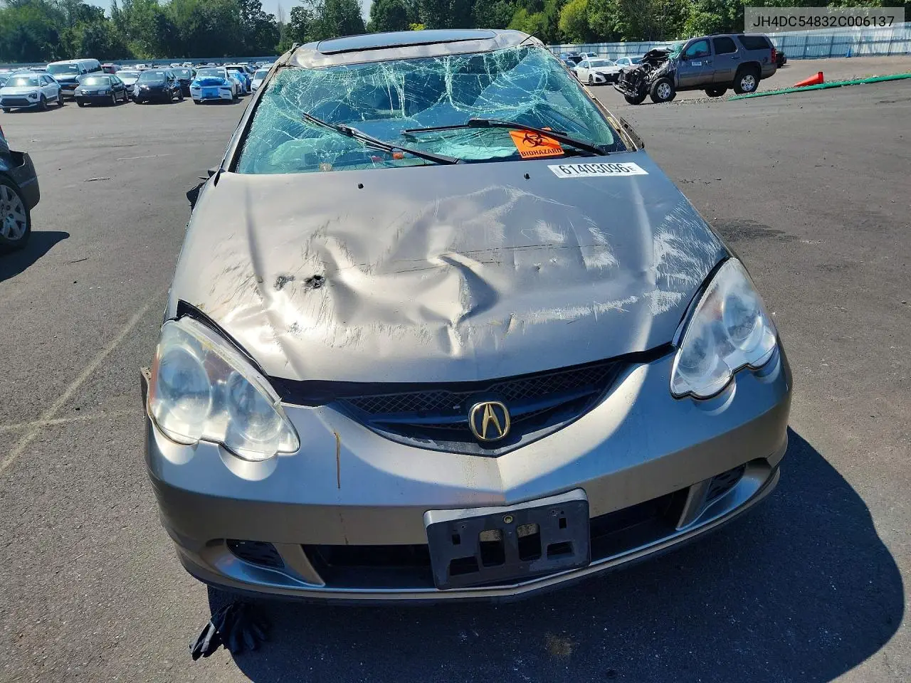 2002 Acura Rsx VIN: JH4DC54832C006137 Lot: 61403096