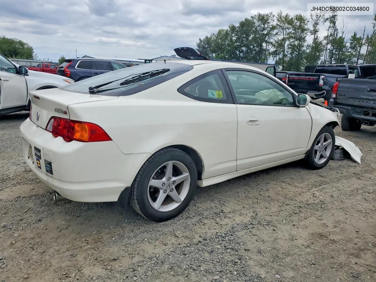2002 Acura Rsx Type-S VIN: JH4DC53002C034800 Lot: 61772336