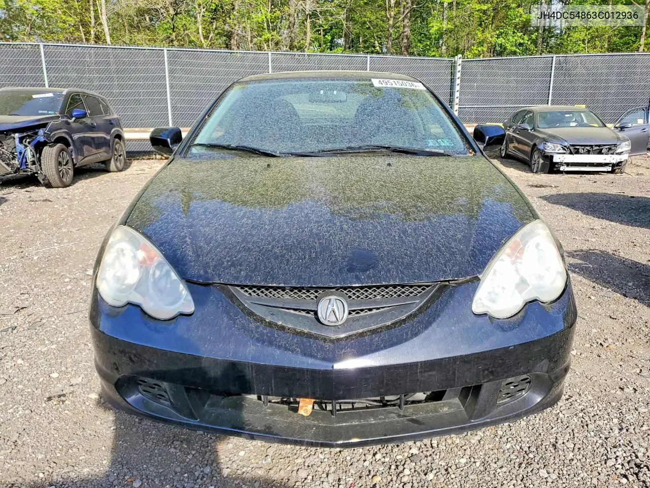 2003 Acura Rsx VIN: JH4DC54863C012936 Lot: 49515036