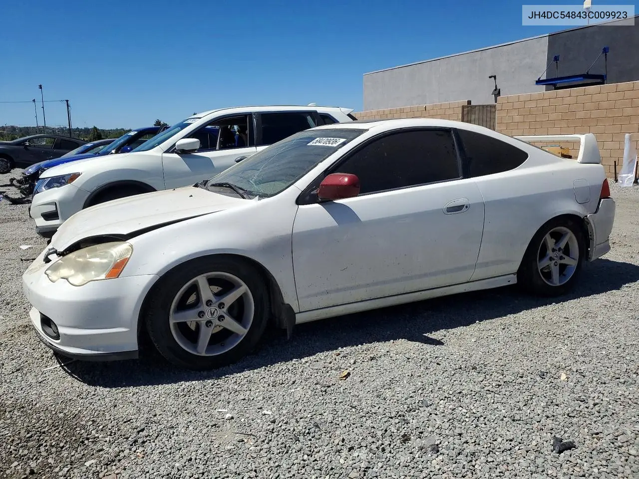 2003 Acura Rsx VIN: JH4DC54843C009923 Lot: 58470936