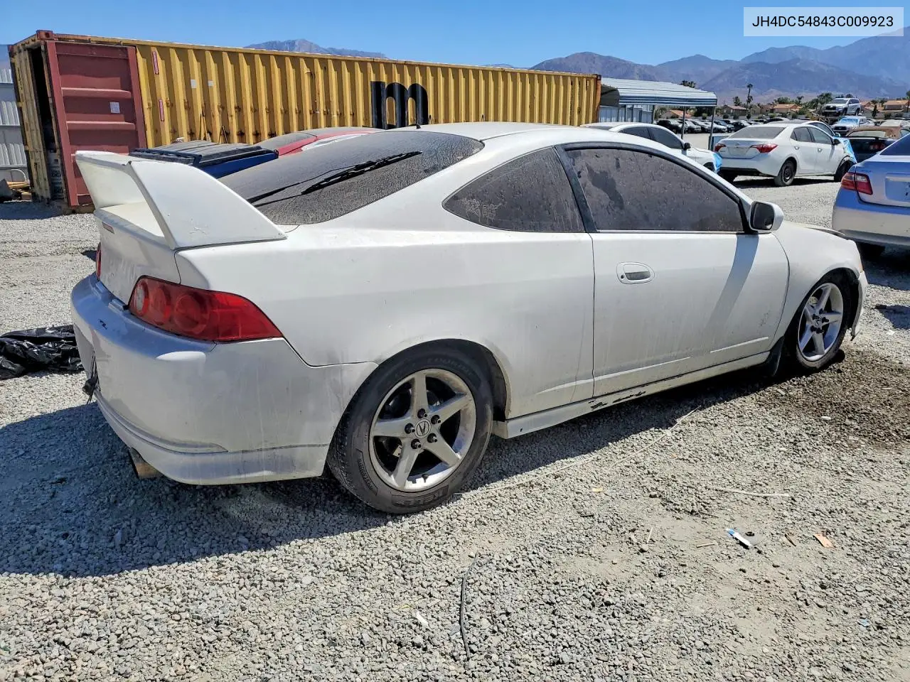 2003 Acura Rsx VIN: JH4DC54843C009923 Lot: 58470936