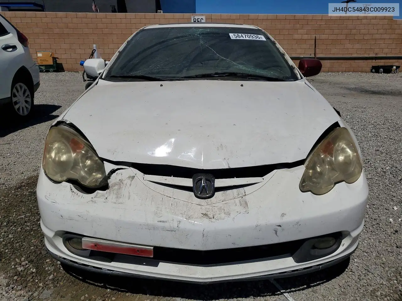 2003 Acura Rsx VIN: JH4DC54843C009923 Lot: 58470936