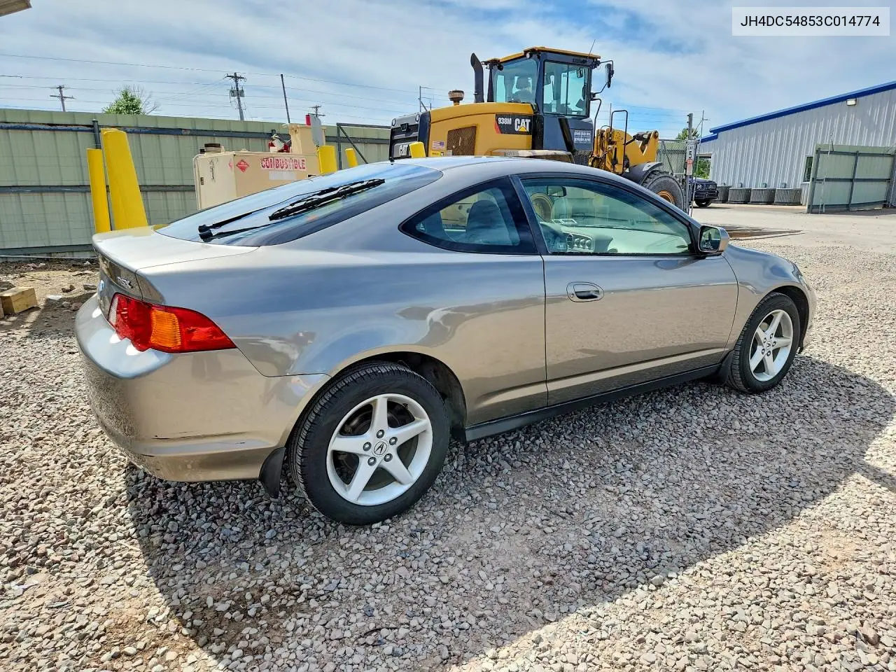 2003 Acura Rsx VIN: JH4DC54853C014774 Lot: 58961236