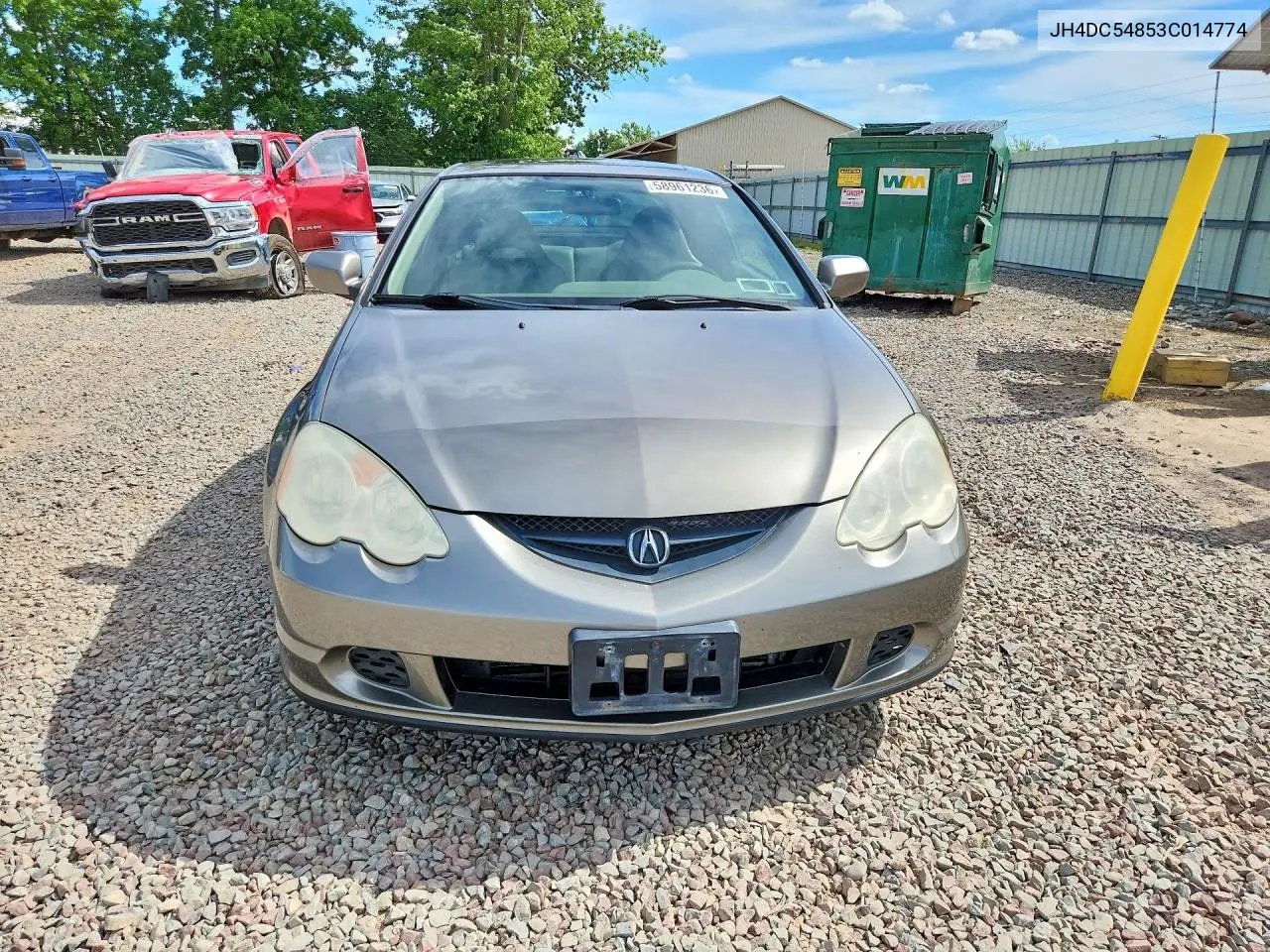 2003 Acura Rsx VIN: JH4DC54853C014774 Lot: 58961236