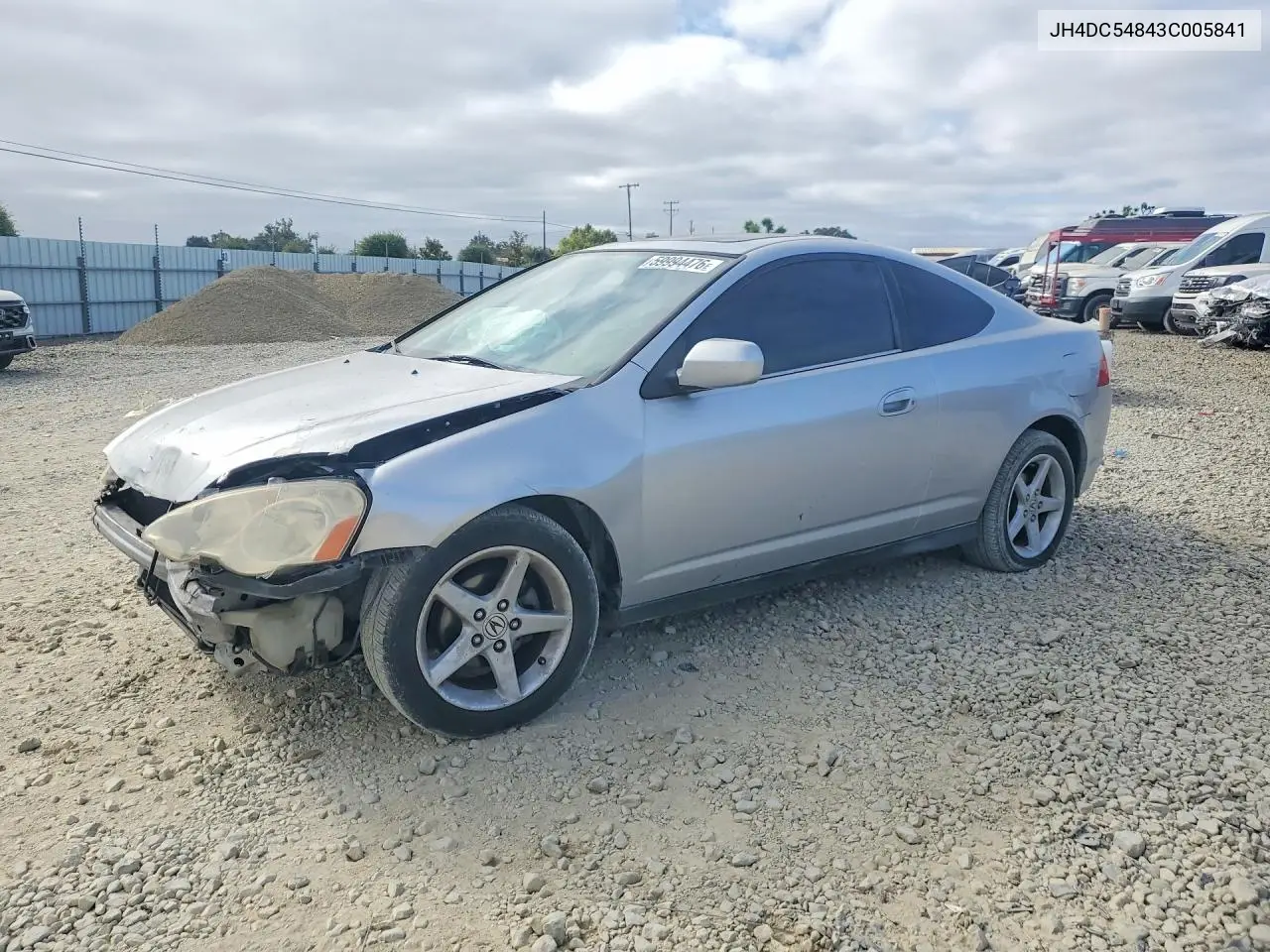 2003 Acura Rsx VIN: JH4DC54843C005841 Lot: 59994476