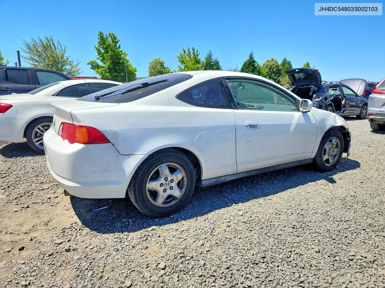 2003 Acura Rsx VIN: JH4DC54803S002103 Lot: 60699626