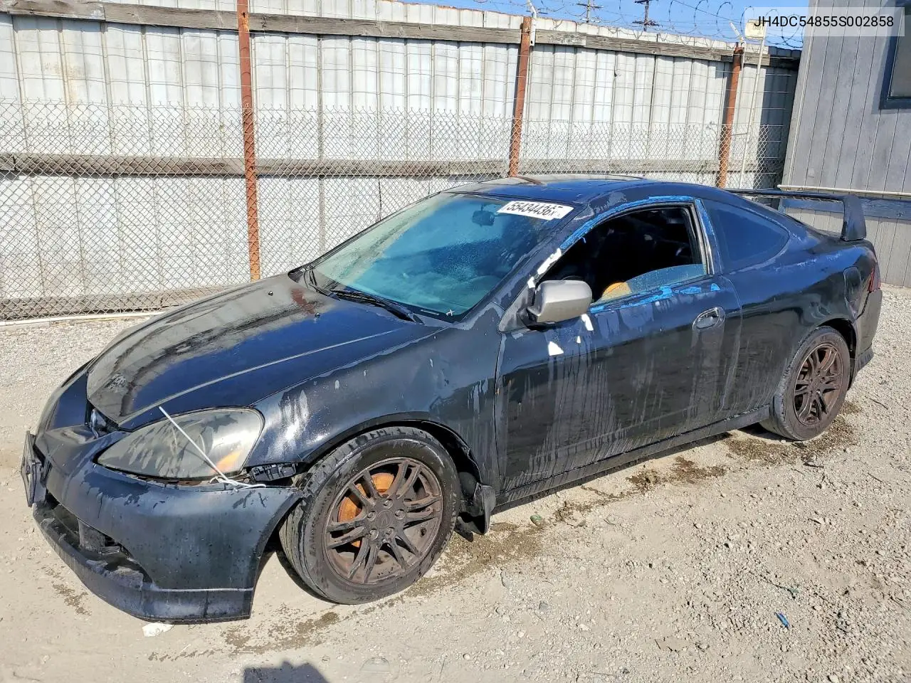 2005 Acura Rsx VIN: JH4DC54855S002858 Lot: 55434436