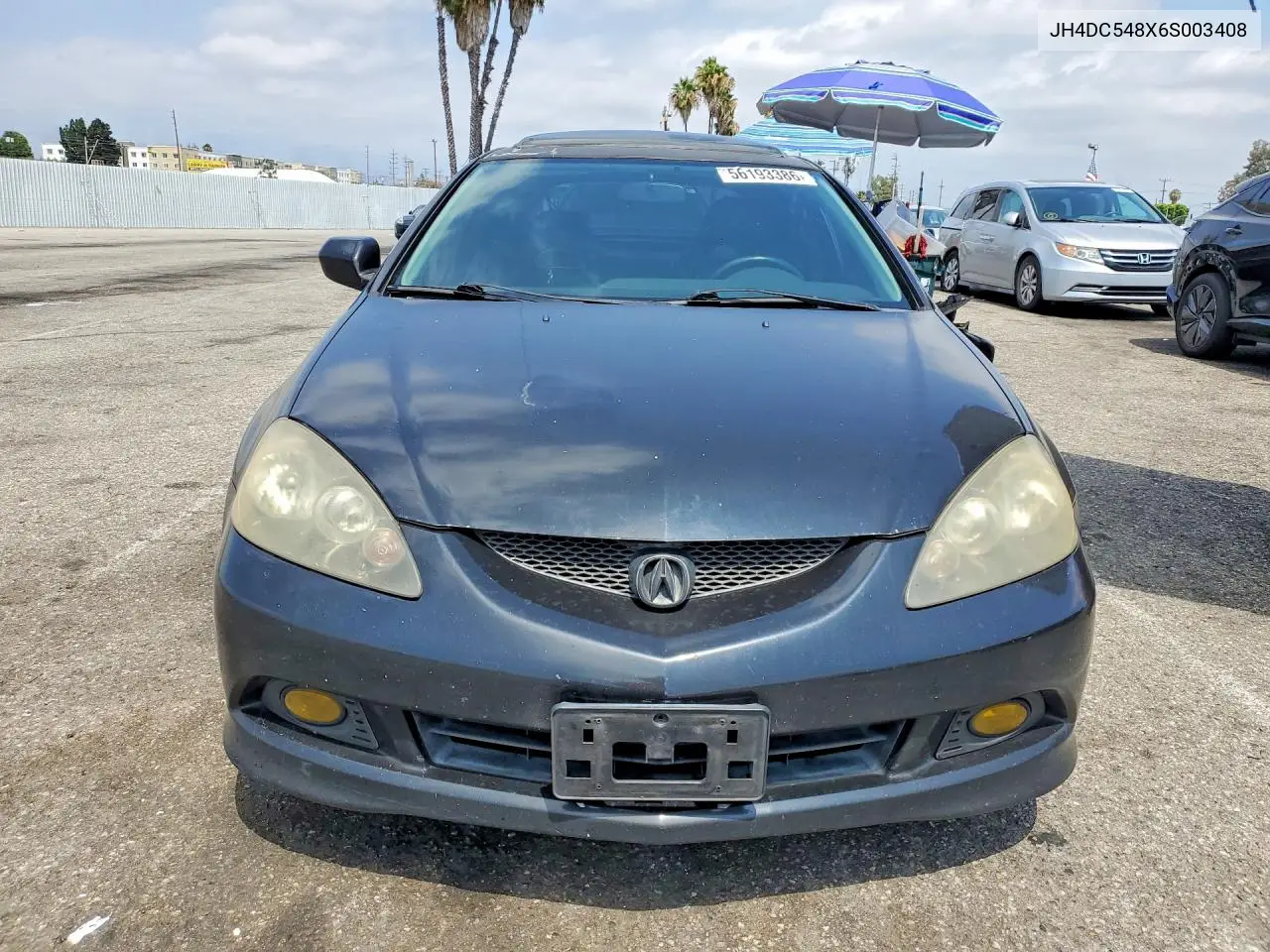 2006 Acura Rsx VIN: JH4DC548X6S003408 Lot: 56193386