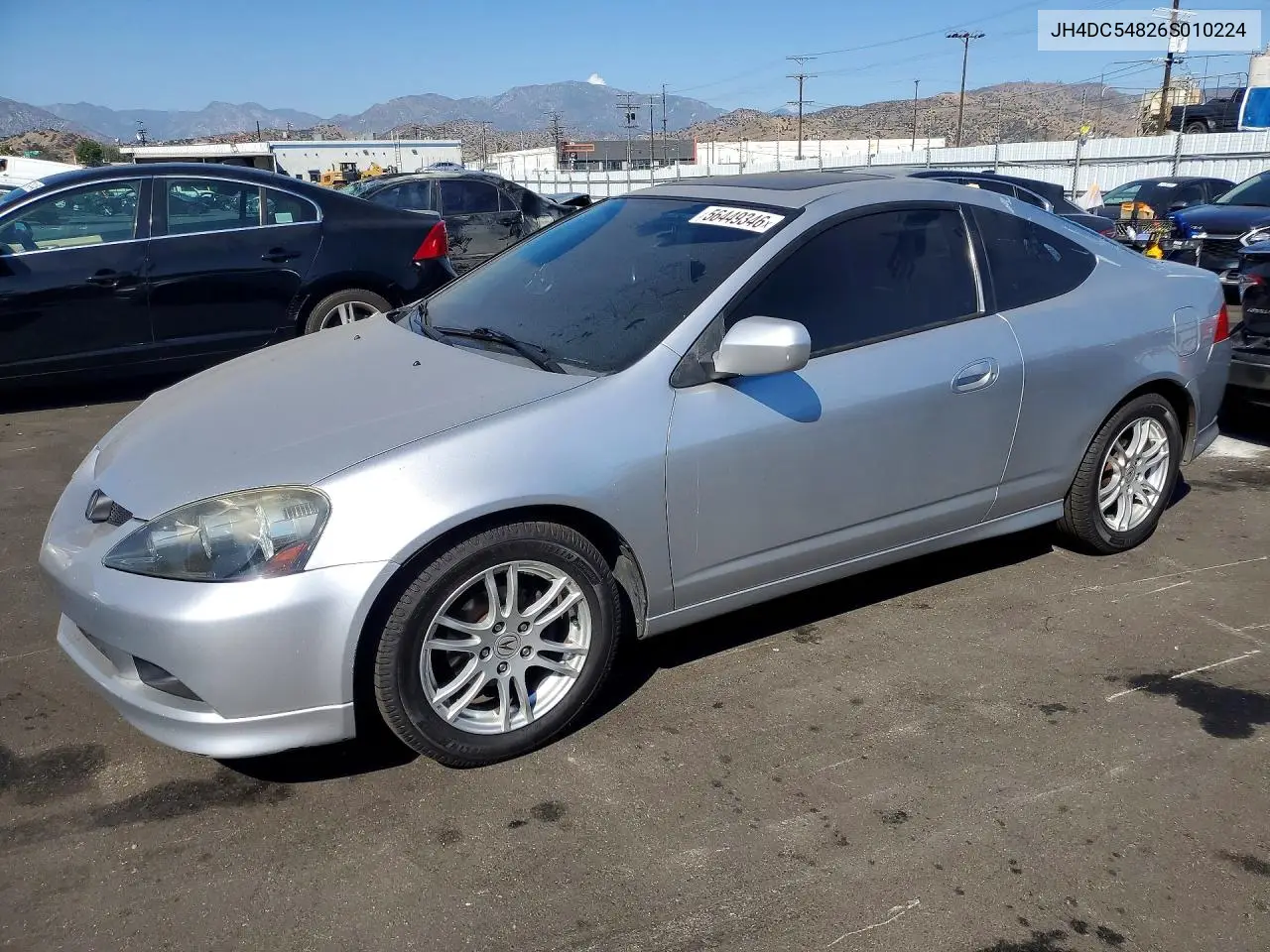 2006 Acura Rsx VIN: JH4DC54826S010224 Lot: 56449346