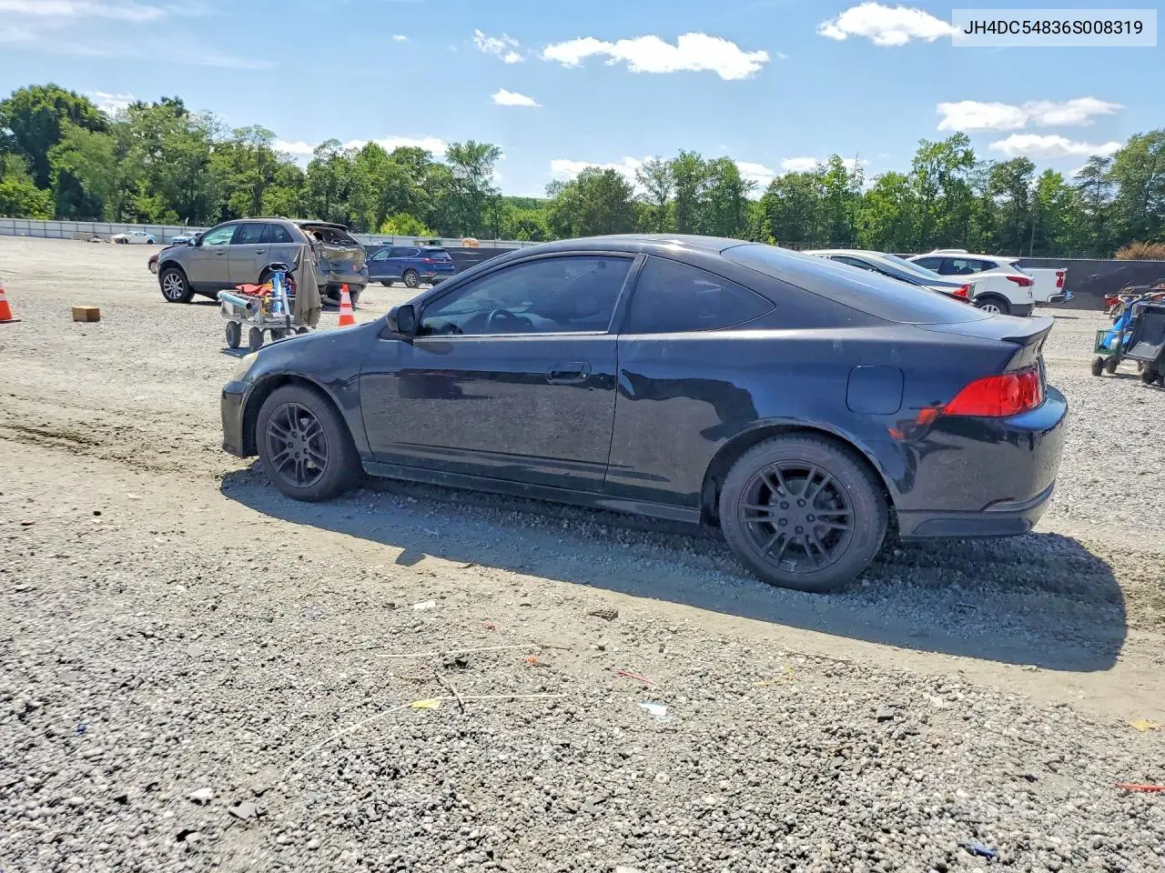 2006 Acura Rsx VIN: JH4DC54836S008319 Lot: 57223906