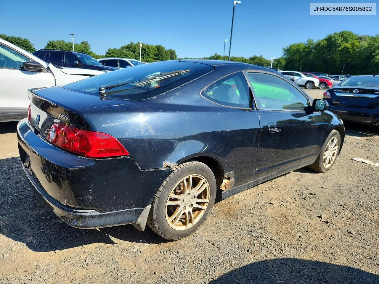 2006 Acura Rsx VIN: JH4DC54876S005892 Lot: 61391696