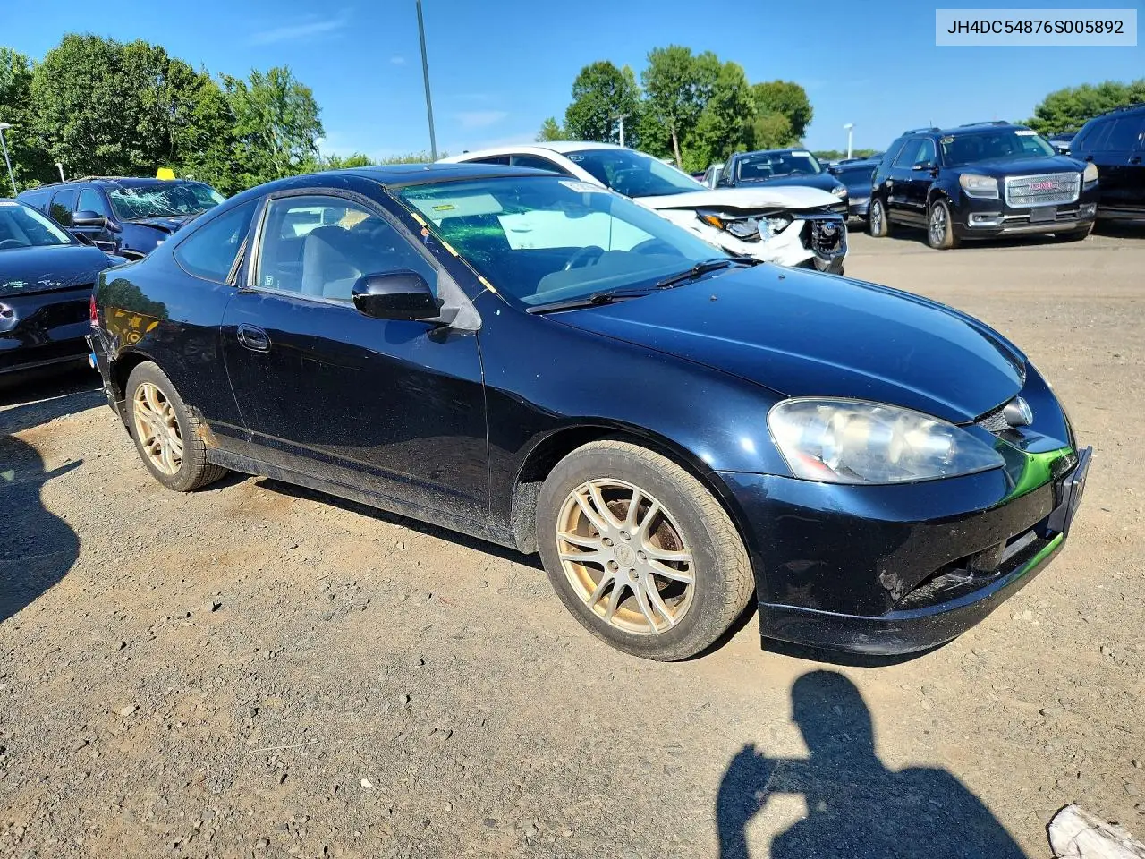 2006 Acura Rsx VIN: JH4DC54876S005892 Lot: 61391696