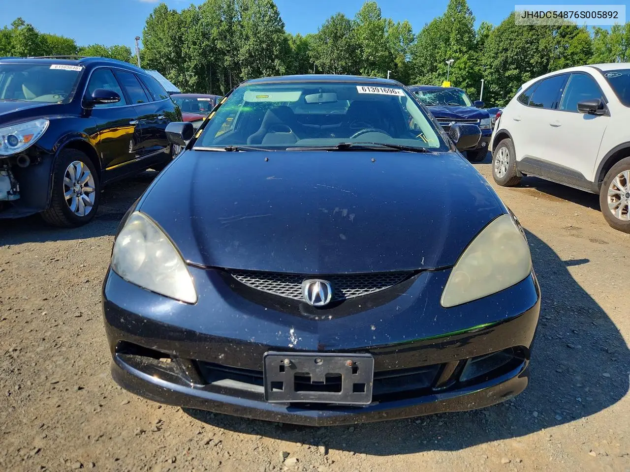 2006 Acura Rsx VIN: JH4DC54876S005892 Lot: 61391696