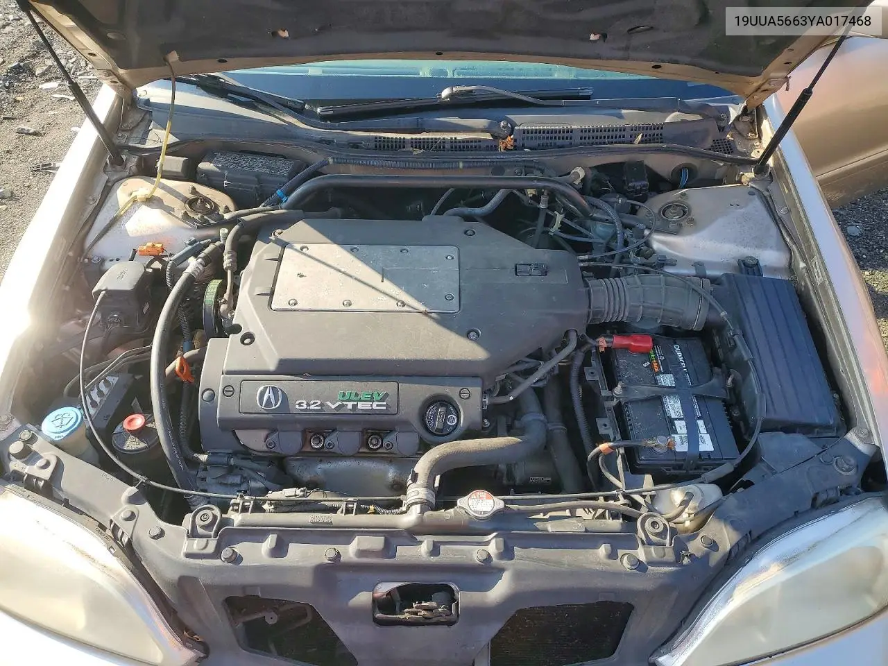 2000 Acura 3.2Tl VIN: 19UUA5663YA017468 Lot: 60433046