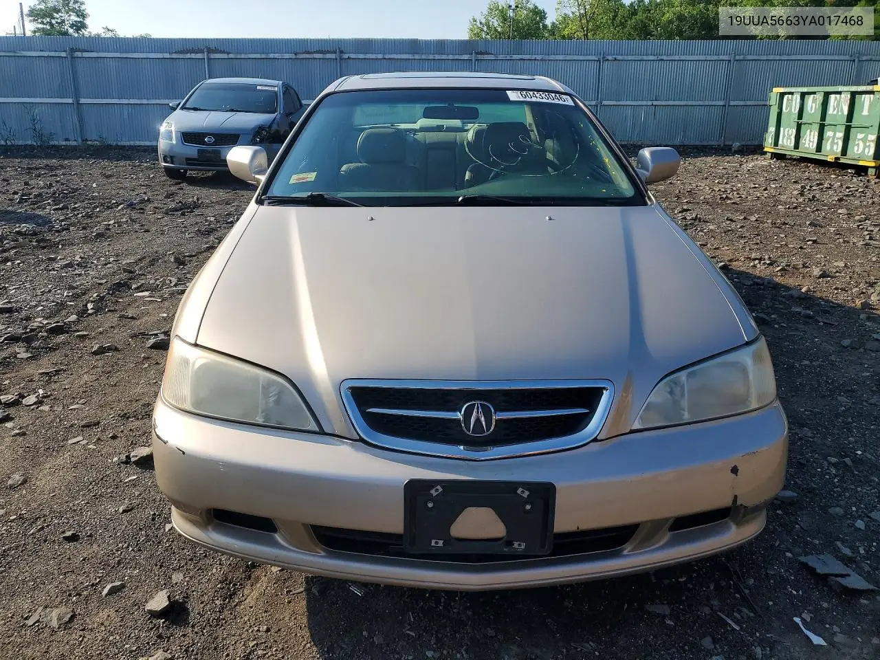 2000 Acura 3.2Tl VIN: 19UUA5663YA017468 Lot: 60433046