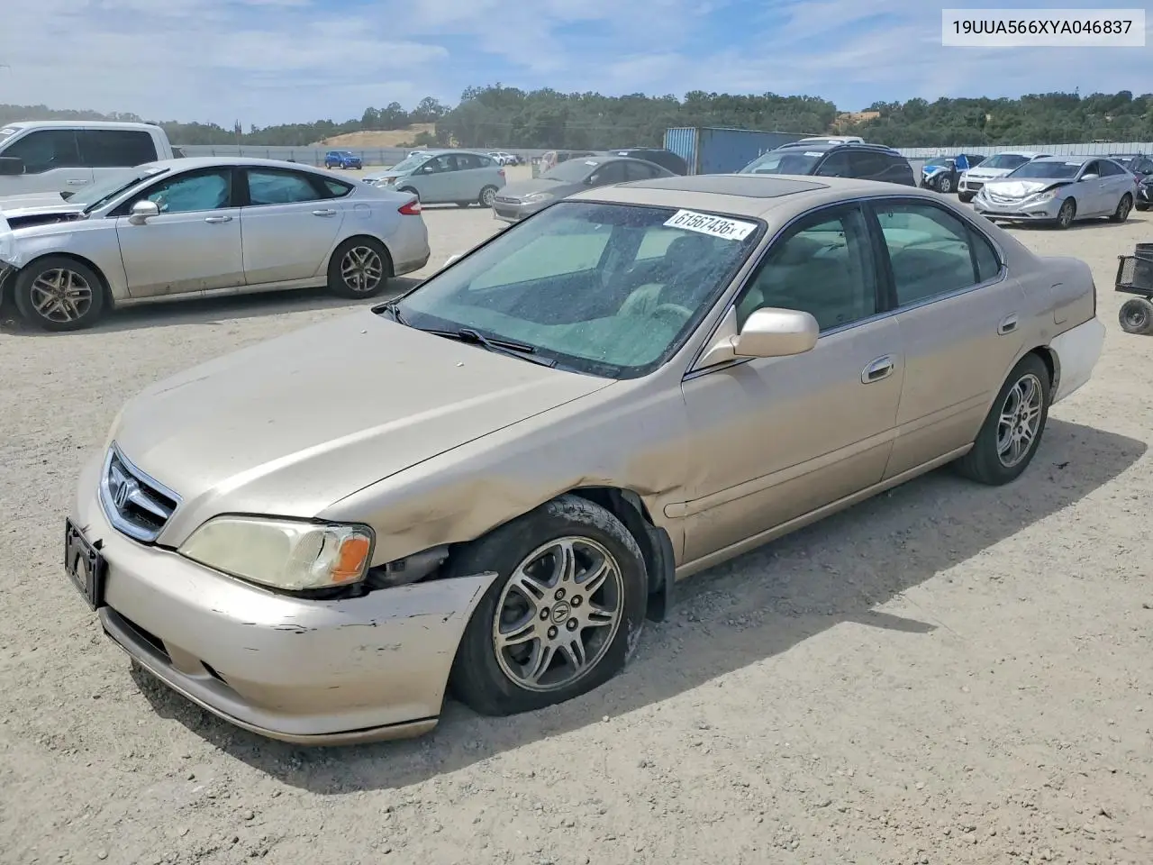 2000 Acura 3.2Tl VIN: 19UUA566XYA046837 Lot: 61567436