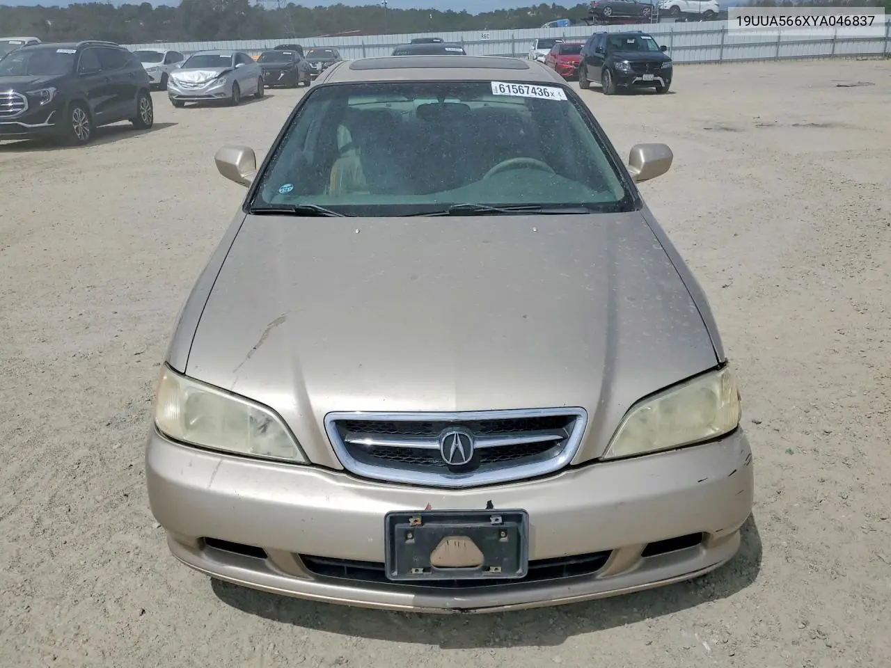 2000 Acura 3.2Tl VIN: 19UUA566XYA046837 Lot: 61567436
