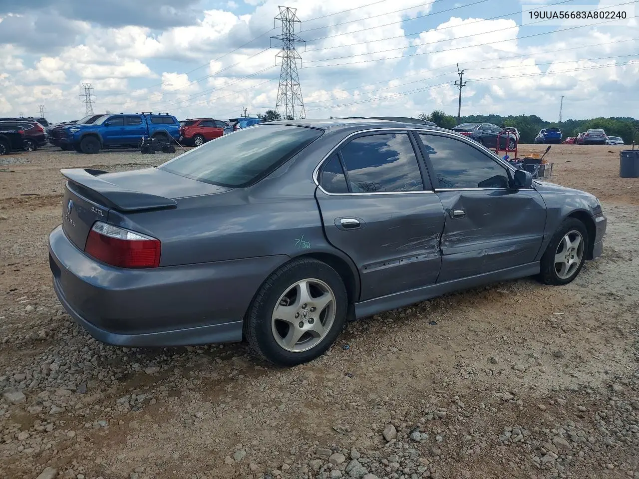 2003 Acura 3.2Tl VIN: 19UUA56683A802240 Lot: 59367806