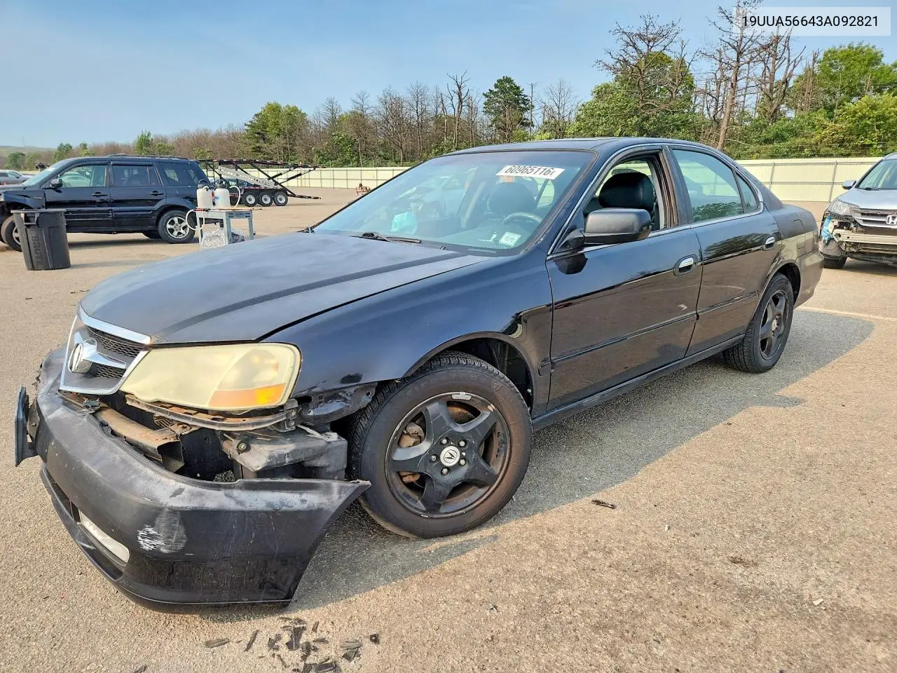 2003 Acura 3.2Tl VIN: 19UUA56643A092821 Lot: 60965116
