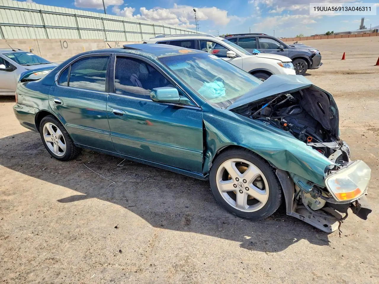 2003 Acura 3.2Tl Type-S VIN: 19UUA56913A046311 Lot: 85603985