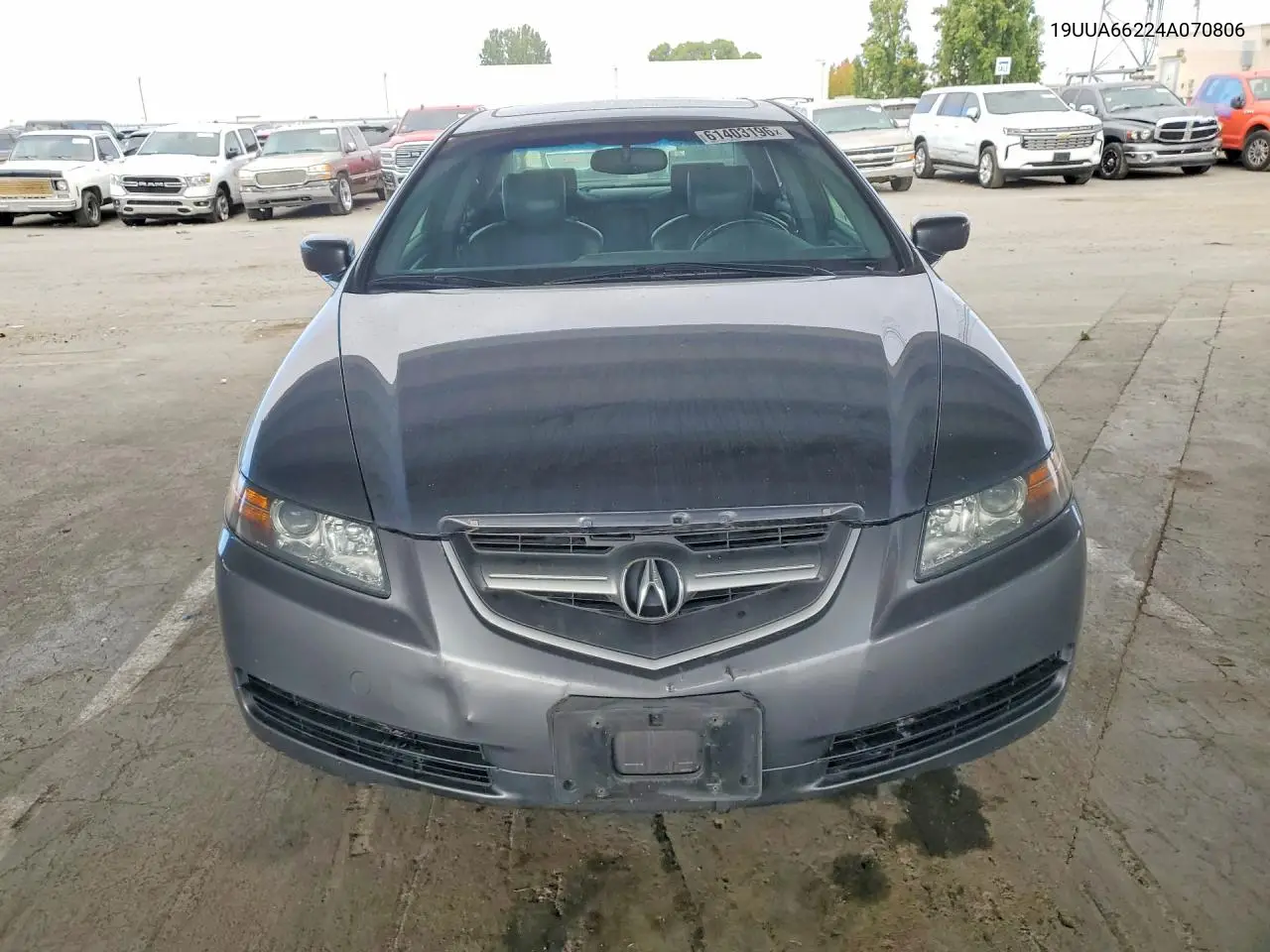 2004 Acura Tl VIN: 19UUA66224A070806 Lot: 61403196