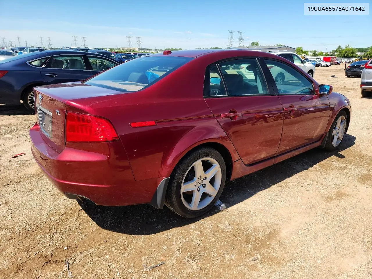 2005 Acura Tl VIN: 19UUA65575A071642 Lot: 58366436